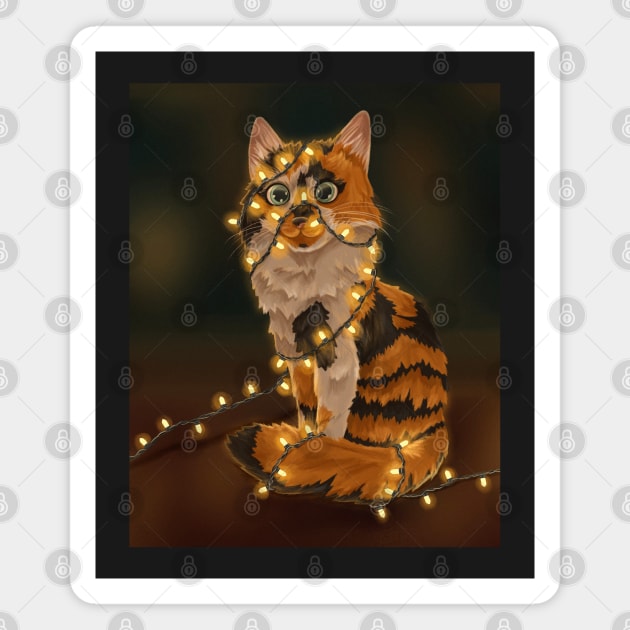 Kitten Lights Magnet by the-artsy-park